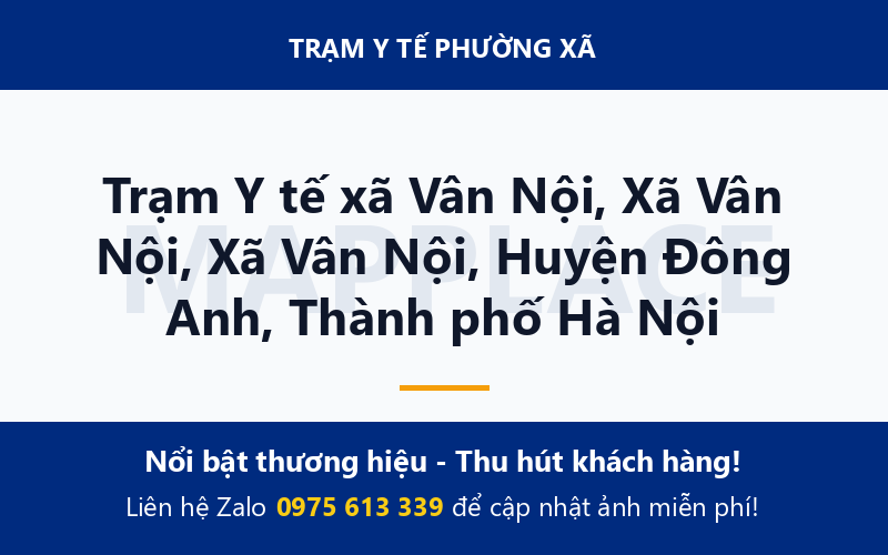 Trạm Y tế xã Vân Nội, Xã Vân Nội, Xã Vân Nội, Huyện Đông Anh, Thành phố Hà Nội