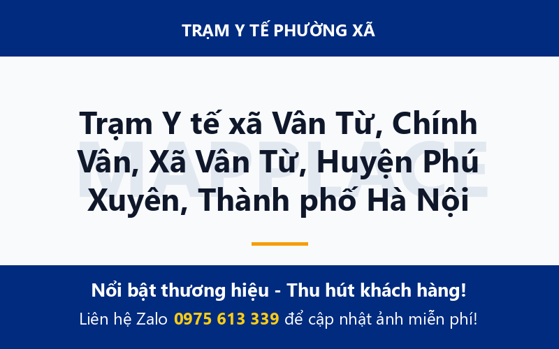 Trạm Y tế xã Vân Từ, Chính Vân, Xã Vân Từ, Huyện Phú Xuyên, Thành phố Hà Nội
