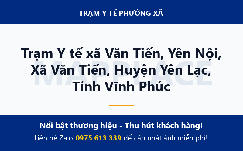 Trạm Y tế xã Văn Tiến, Yên Nội, Xã Văn Tiến, Huyện Yên Lạc, Tỉnh Vĩnh Phúc