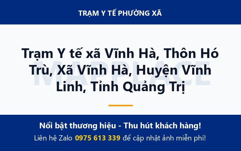Trạm Y tế xã Vĩnh Hà, Thôn Hó Trù, Xã Vĩnh Hà, Huyện Vĩnh Linh, Tỉnh Quảng Trị