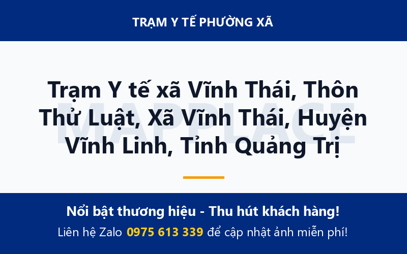 Trạm Y tế xã Vĩnh Thái, Thôn Thử Luật, Xã Vĩnh Thái, Huyện Vĩnh Linh, Tỉnh Quảng Trị