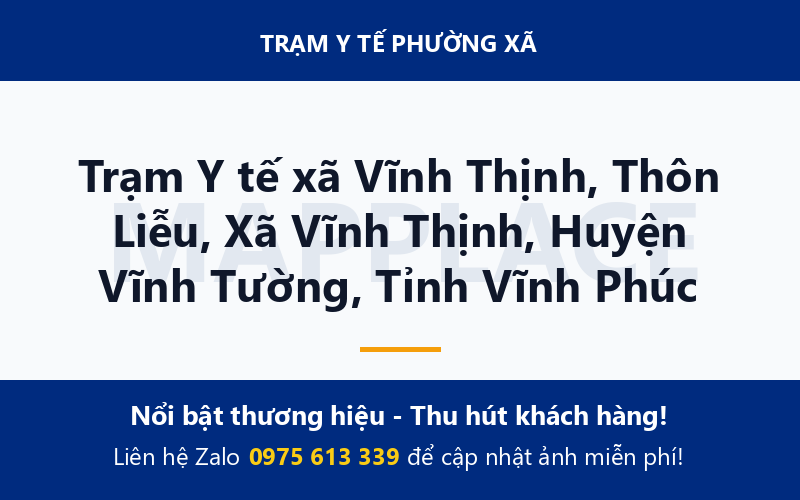 Trạm Y tế xã Vĩnh Thịnh, Thôn Liễu, Xã Vĩnh Thịnh, Huyện Vĩnh Tường, Tỉnh Vĩnh Phúc