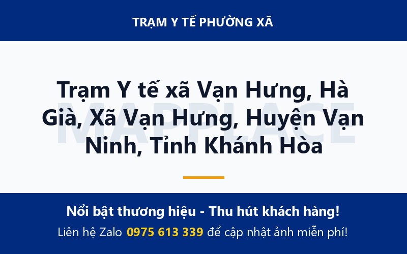 Trạm Y tế xã Vạn Hưng, Hà Già, Xã Vạn Hưng, Huyện Vạn Ninh, Tỉnh Khánh Hòa