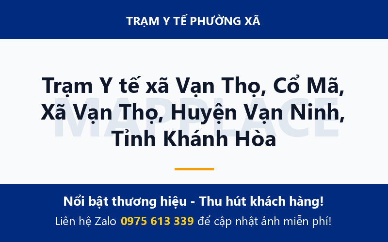 Trạm Y tế xã Vạn Thọ, Cổ Mã, Xã Vạn Thọ, Huyện Vạn Ninh, Tỉnh Khánh Hòa