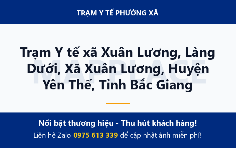 Trạm Y tế xã Xuân Lương, Làng Dưới, Xã Xuân Lương, Huyện Yên Thế, Tỉnh Bắc Giang