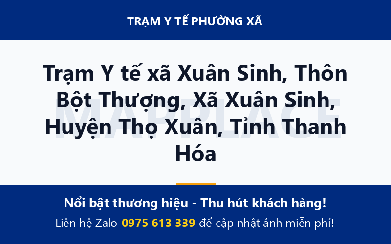 Trạm Y tế xã Xuân Sinh, Thôn Bột Thượng, Xã Xuân Sinh, Huyện Thọ Xuân, Tỉnh Thanh Hóa