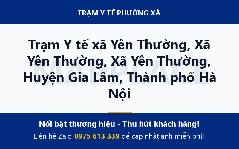 Trạm Y tế xã Yên Thường, Xã Yên Thường, Xã Yên Thường, Huyện Gia Lâm, Thành phố Hà Nội