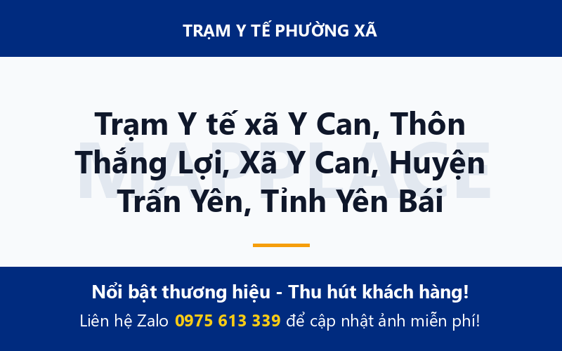 Trạm Y tế xã Y Can, Thôn Thắng Lợi, Xã Y Can, Huyện Trấn Yên, Tỉnh Yên Bái