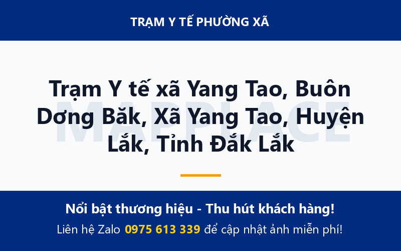 Trạm Y tế xã Yang Tao, Buôn Dơng Băk, Xã Yang Tao, Huyện Lắk, Tỉnh Đắk Lắk
