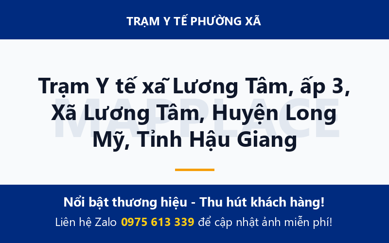 Trạm Y tế xã Lương Tâm, ấp 3, Xã Lương Tâm, Huyện Long Mỹ, Tỉnh Hậu Giang
