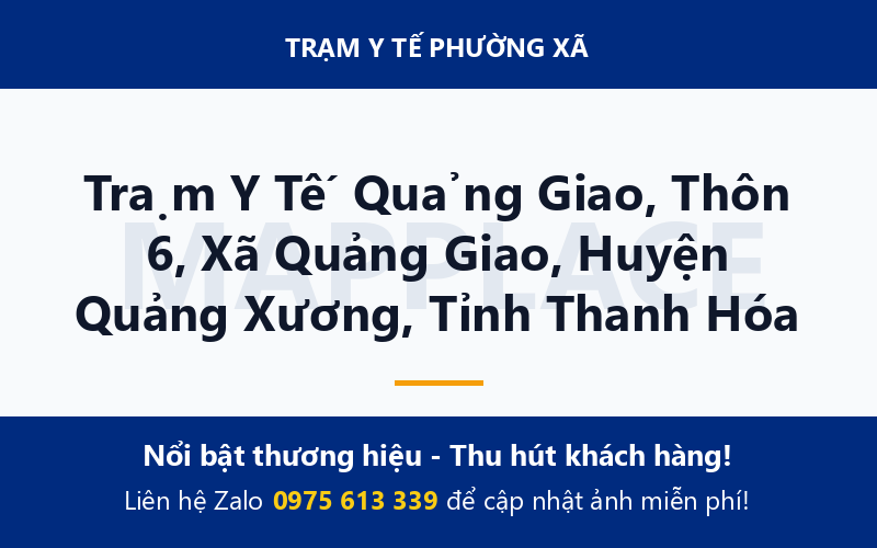 Trạm Y Tế Quảng Giao, Thôn 6, Xã Quảng Giao, Huyện Quảng Xương, Tỉnh Thanh Hóa