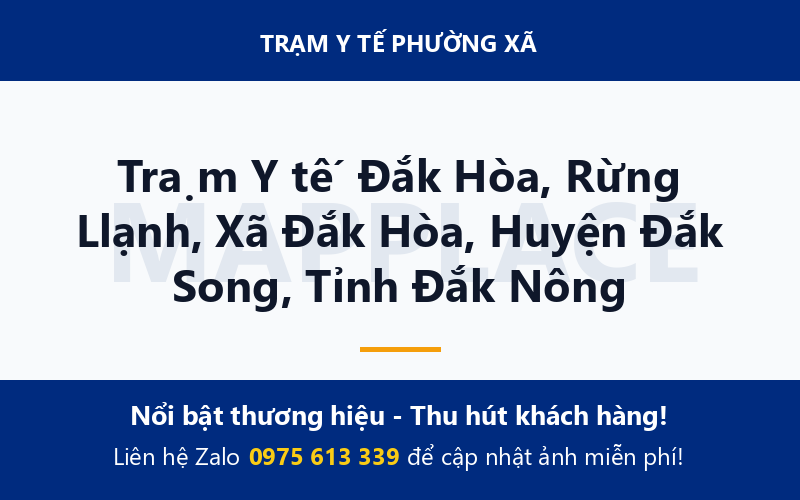 Trạm Y tế Đắk Hòa, Rừng Llạnh, Xã Đắk Hòa, Huyện Đắk Song, Tỉnh Đắk Nông