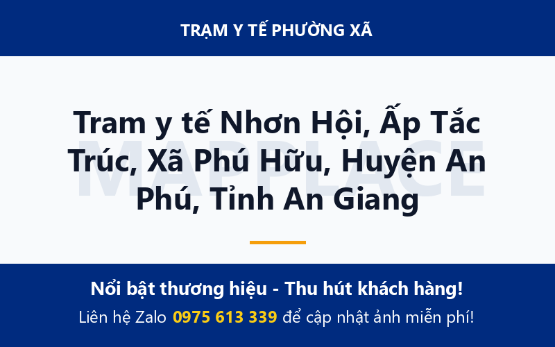 Tram y tế Nhơn Hội, Ấp Tắc Trúc, Xã Phú Hữu, Huyện An Phú, Tỉnh An Giang