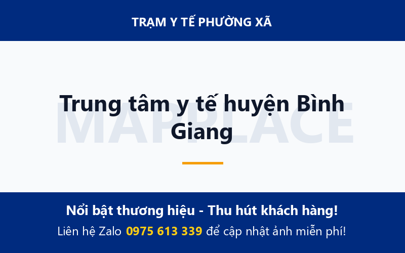 Trung tâm y tế huyện Bình Giang