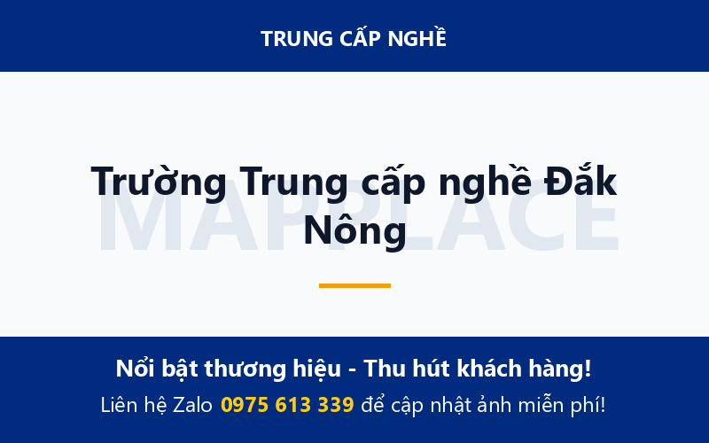 Trường Trung cấp nghề Đắk Nông