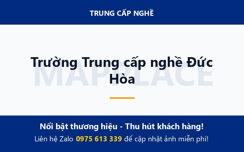 Trường Trung cấp nghề Đức Hòa