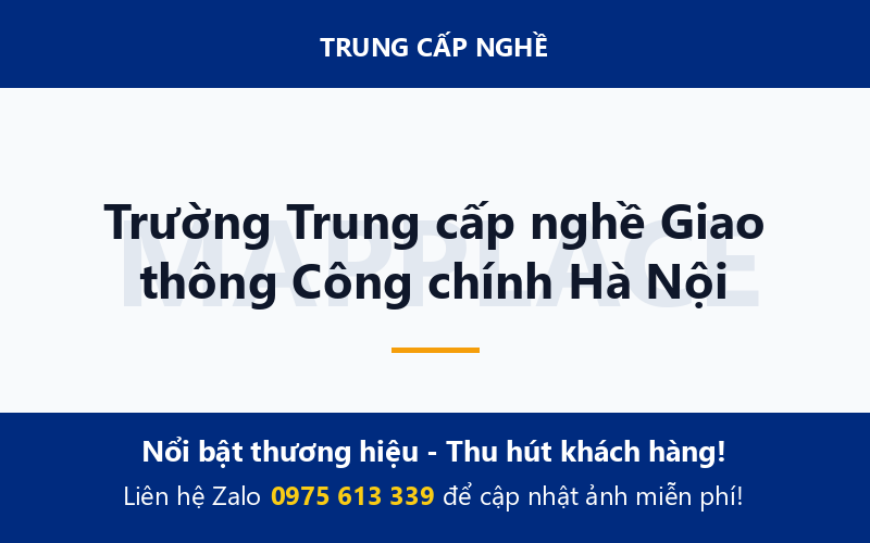 Trường Trung cấp nghề Giao thông Công chính Hà Nội