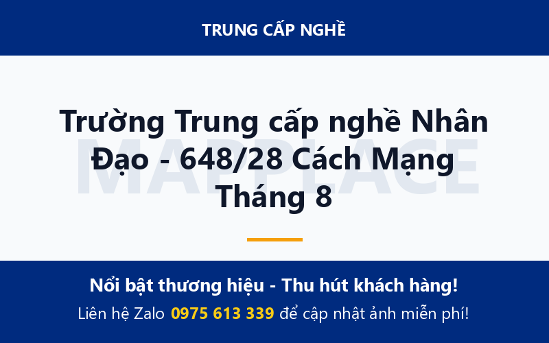 Trường Trung cấp nghề Nhân Đạo - 648/28 Cách Mạng Tháng 8