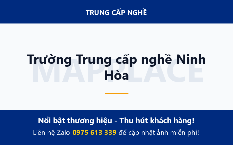 Trường Trung cấp nghề Ninh Hòa