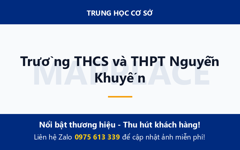 Trường THCS và THPT Nguyễn Khuyến