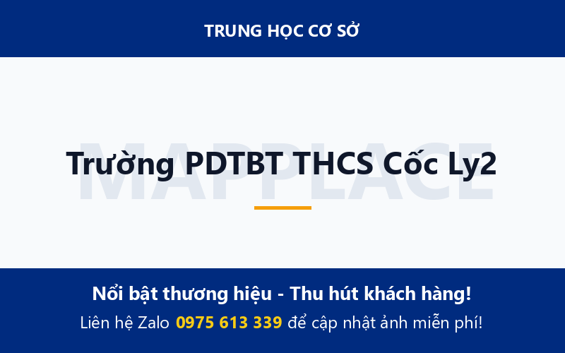 Trường PDTBT THCS Cốc Ly2