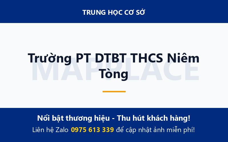 Trường PT DTBT THCS Niêm Tòng
