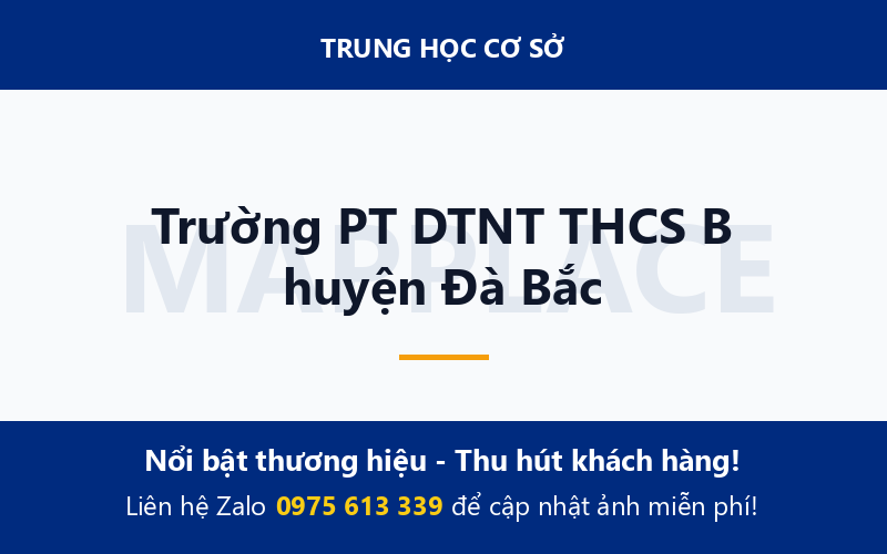 Trường PT DTNT THCS B huyện Đà Bắc