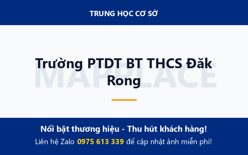 Trường PTDT BT THCS Đăk Rong