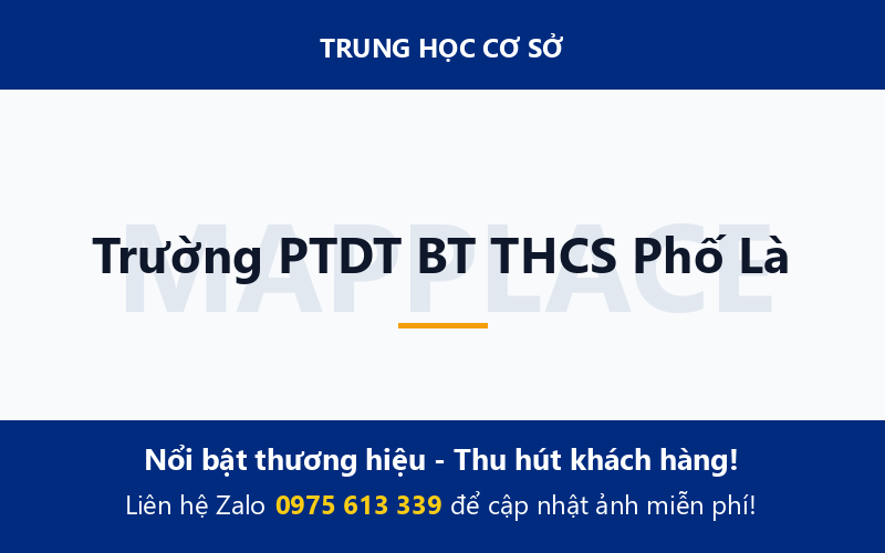 Trường PTDT BT THCS Phố Là