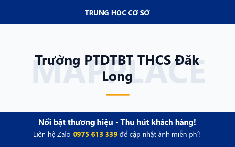 Trường PTDTBT THCS Đăk Long