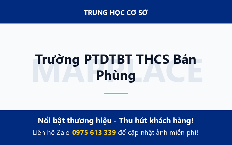 Trường PTDTBT THCS Bản Phùng