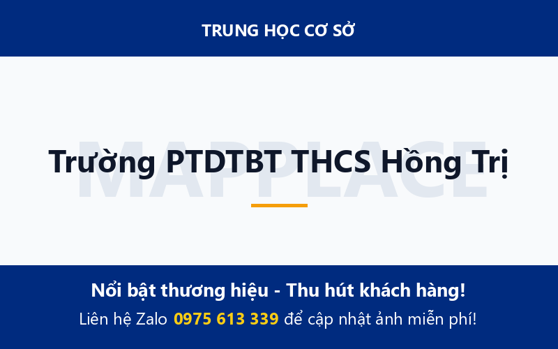Trường PTDTBT THCS Hồng Trị