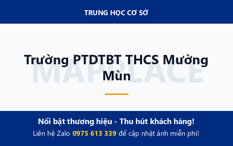 Trường PTDTBT THCS Mường Mùn