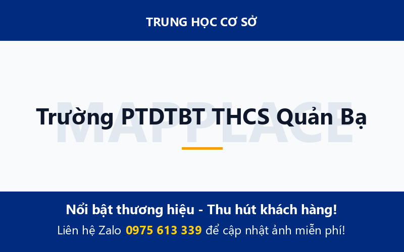 Trường PTDTBT THCS Quản Bạ