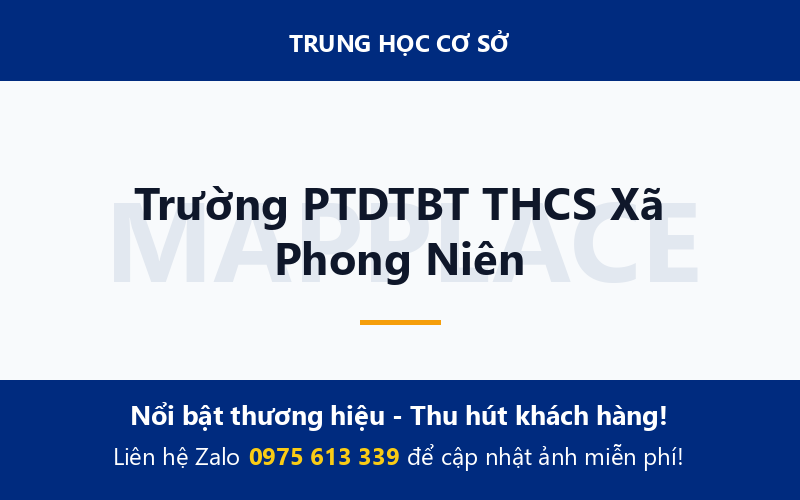 Trường PTDTBT THCS Xã Phong Niên