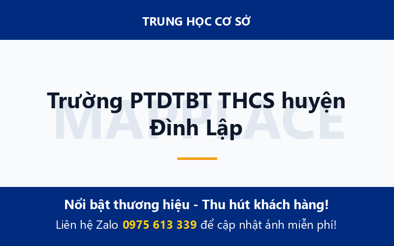 Trường PTDTBT THCS huyện Đình Lập