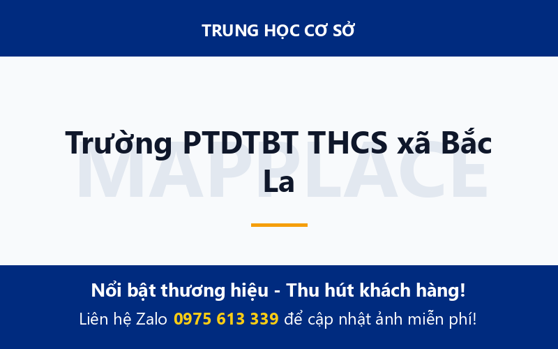 Trường PTDTBT THCS xã Bắc La