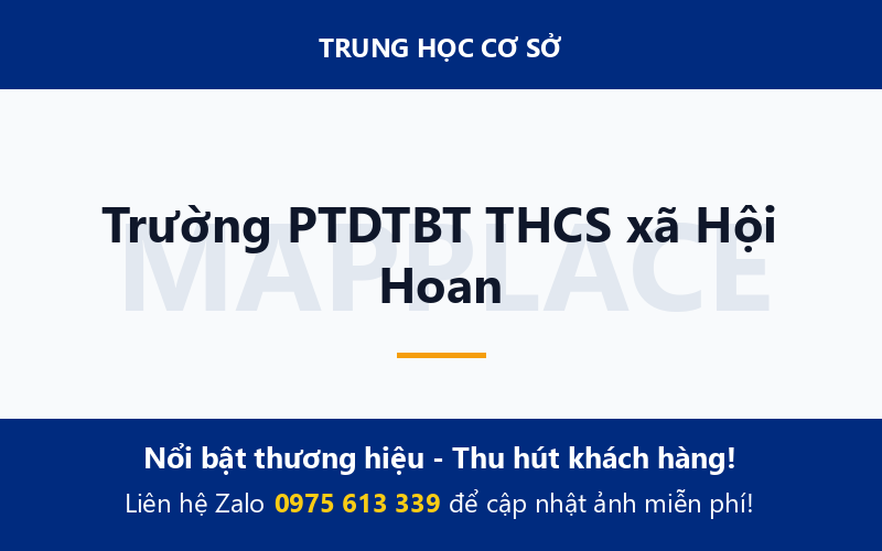 Trường PTDTBT THCS xã Hội Hoan