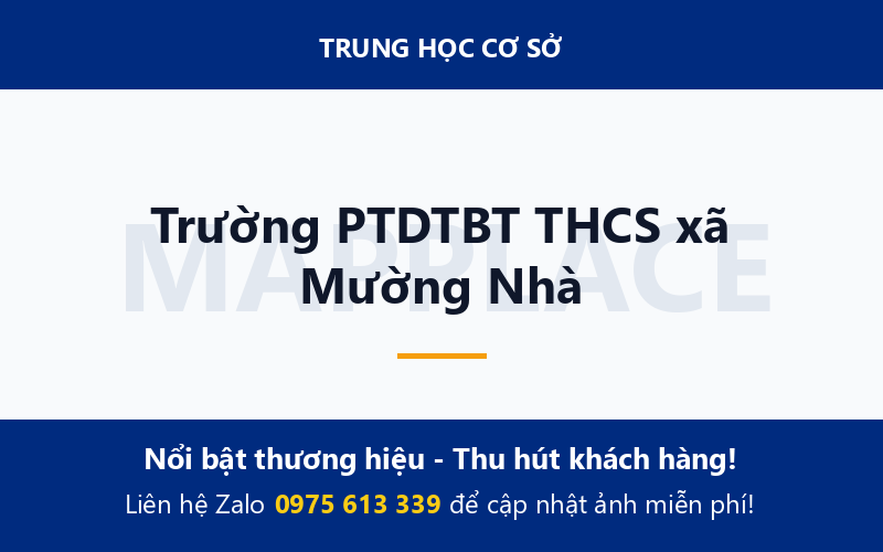 Trường PTDTBT THCS xã Mường Nhà