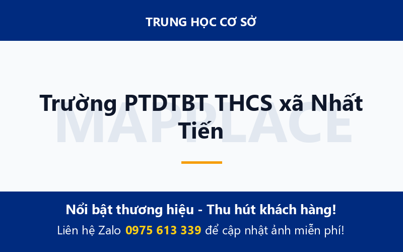 Trường PTDTBT THCS xã Nhất Tiến
