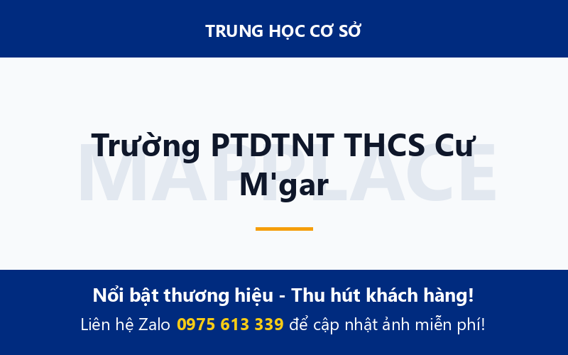 Trường PTDTNT THCS Cư M'gar