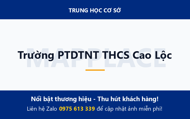 Trường PTDTNT THCS Cao Lộc