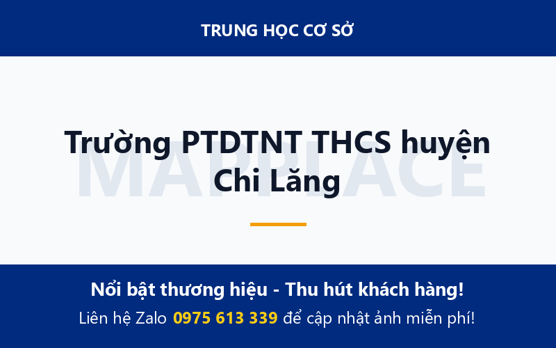 Trường PTDTNT THCS huyện Chi Lăng