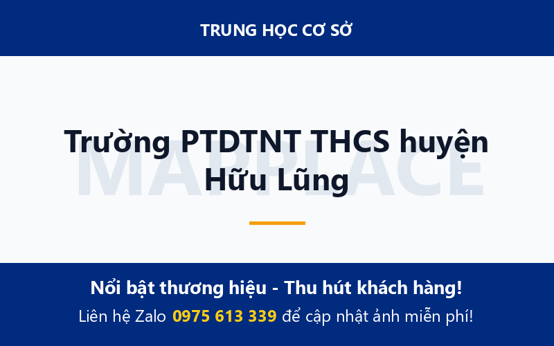 Trường PTDTNT THCS huyện Hữu Lũng
