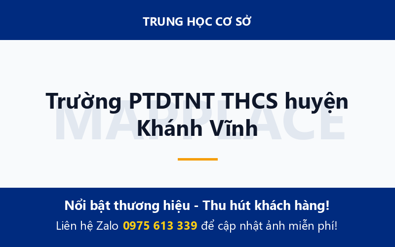 Trường PTDTNT THCS huyện Khánh Vĩnh