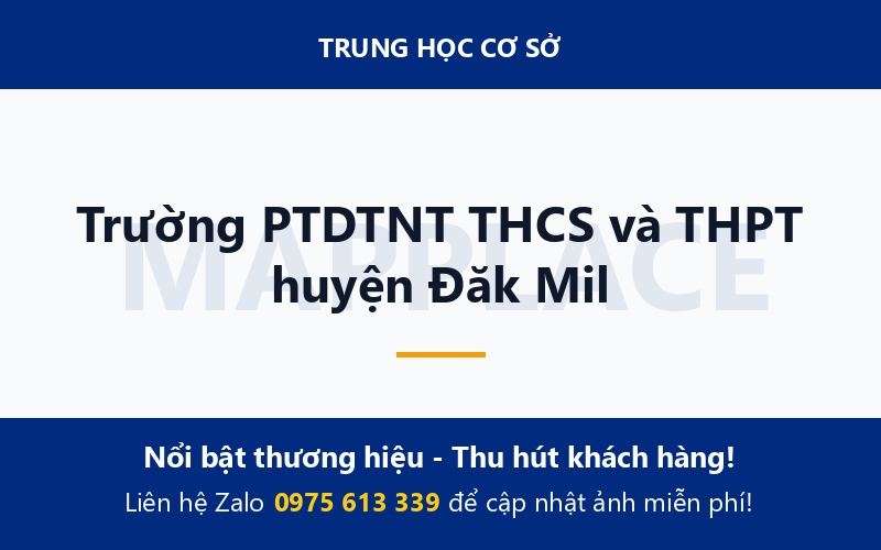 Trường PTDTNT THCS và THPT huyện Đăk Mil