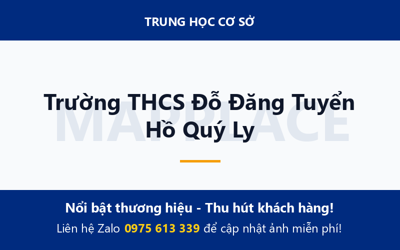 Trường THCS Đỗ Đăng Tuyển Hồ Quý Ly