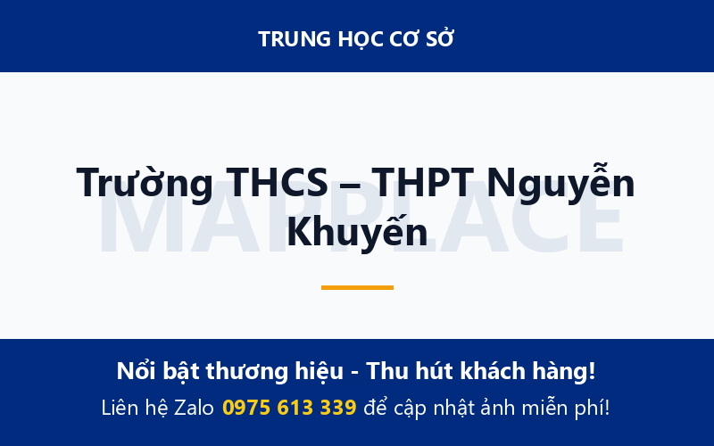 Trường THCS – THPT Nguyễn Khuyến