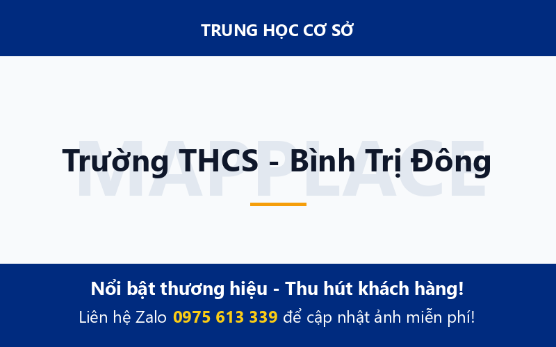 Trường THCS - Bình Trị Đông