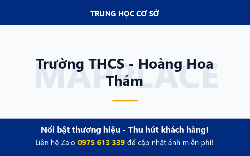 Trường THCS - Hoàng Hoa Thám